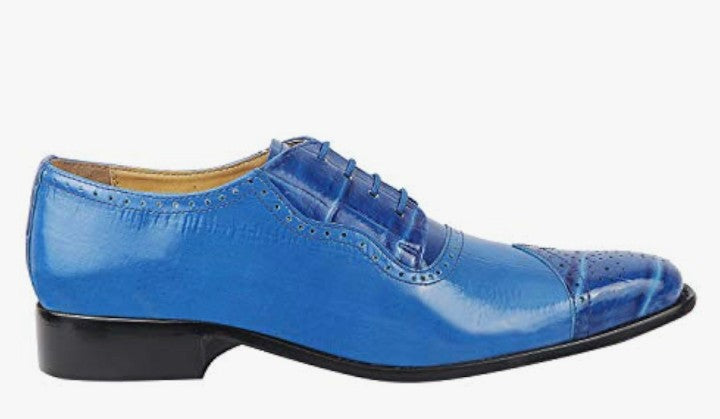 SEXY Blue Men's Oxford Dress Shoes, Shoes for Men