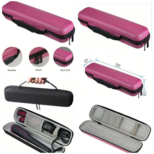 1pc Curling Iron Portable Storage Box Straight Hair Comb Portable Storage Bag, Hard Eva Curling Iron Storage Box Travel Storage Box Portable Bag Pressure-Resistant Shock-Proof Perm Clip Packaging Box Hairdresser Storage Bag, Waterproof Styling