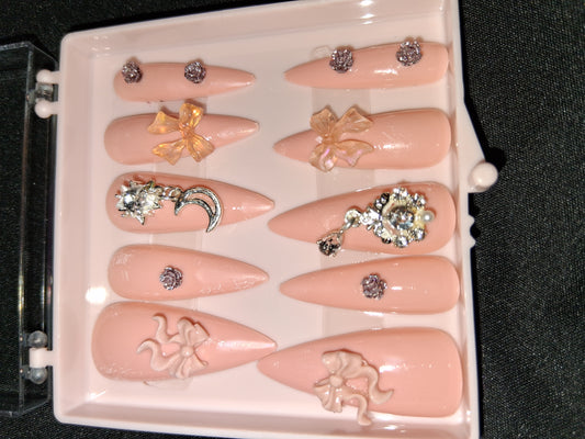 COCOMONEY NAILS CUSTOM ONE OF A KIND PIECES WITH NAIL BAG AND FREE GIFTS