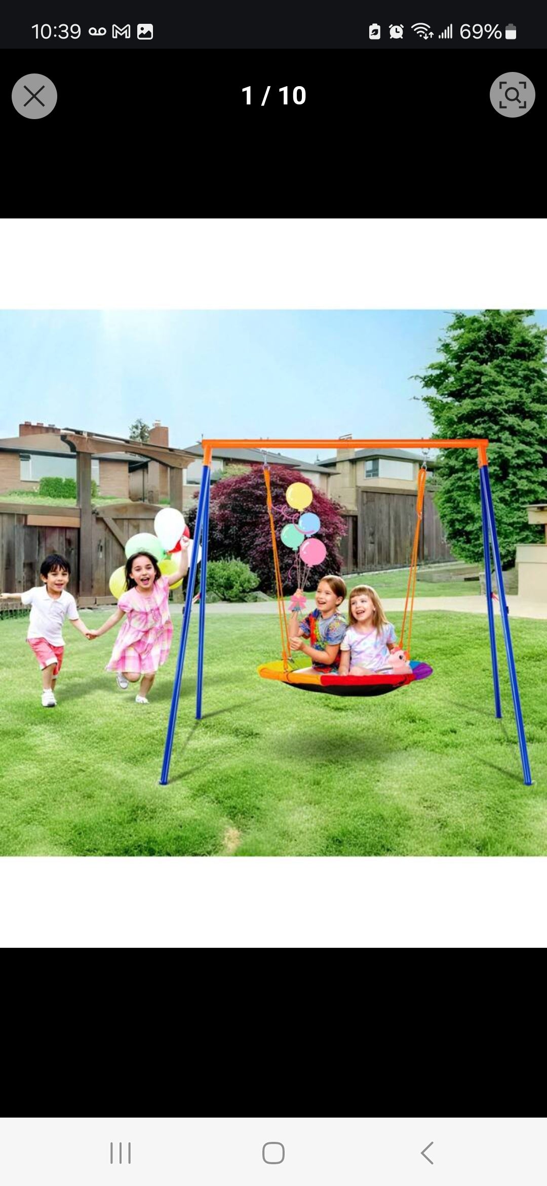 Swing Sets For Backyard, 600lbs/440lbs/200lbs Load Capacity Swing Set, Heavy Duty A-Frame Metal Swing Stand And Adjustable Rope, Swingset Outdoor For Kids ﻿