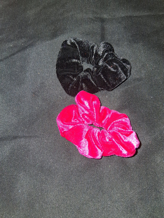 COCOMONEY HAIR SCRUNCHIES 2 PIECES SATIN OR VELVET