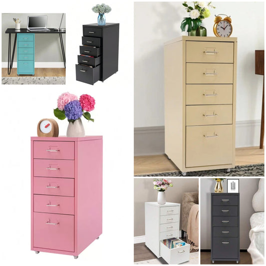 Metal File Storage Cabinet, Storage Cabinet With 5 Drawers, 5-Drawer Storage Cabinet With Wheelsbedroom,Organizer,Organiser,Home Storage,White T Shirt Women,Black Pants Women,Ladies Winter Clothes,Dress,Winter Clothes For Ladies,Elegant Woman Dresses,Whit
