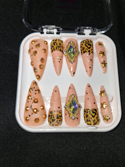COCOMONEY NAILS CUSTOM ONE OF A KIND PIECES WITH NAIL BAG AND FREE GIFTS ACRYLIC