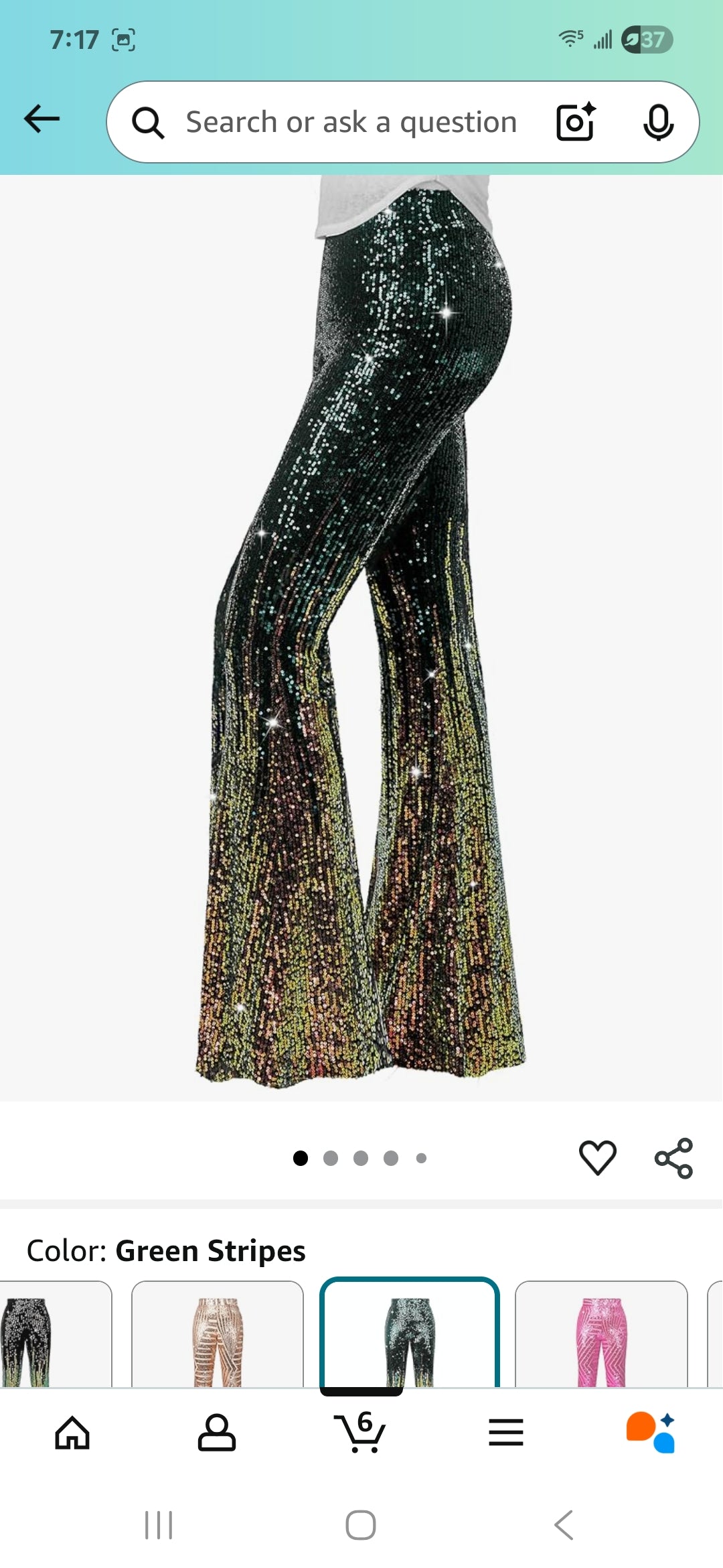 Sequin Flare Pants Sparkly Glitter High Waisted Bell Bottom Trousers Disco Party Clubwear