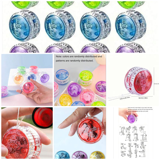 Glow-In-The-Dark Yo-Yo Toys, Casual Entertainment random Colors tpr