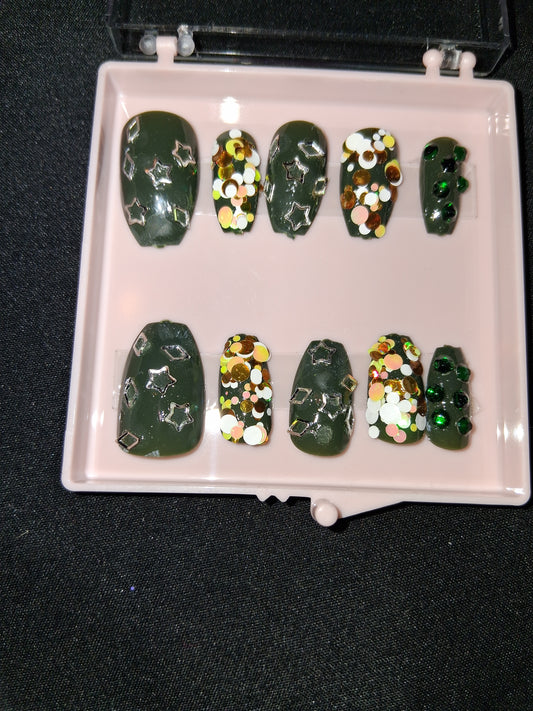 COCOMONEY NAILS CUSTOM 1 OF A KIND PIECES ACRYLIC COMES WITH FREE GIFTS
