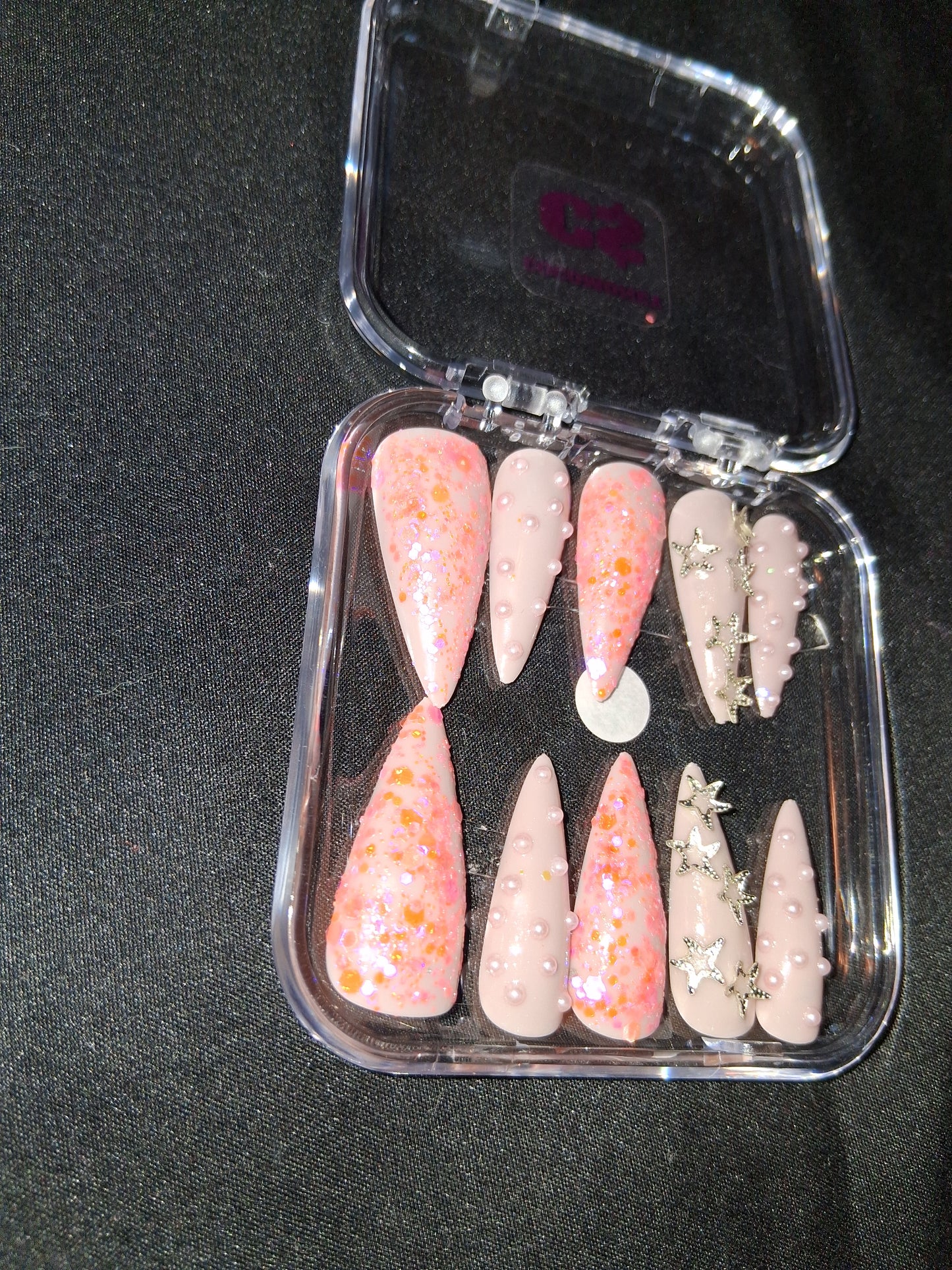 COCOMONEY NAILS CUSTOM ONE OF A KIND PIECES WITH NAIL BAG AND FREE GIFTS ACRYLIC