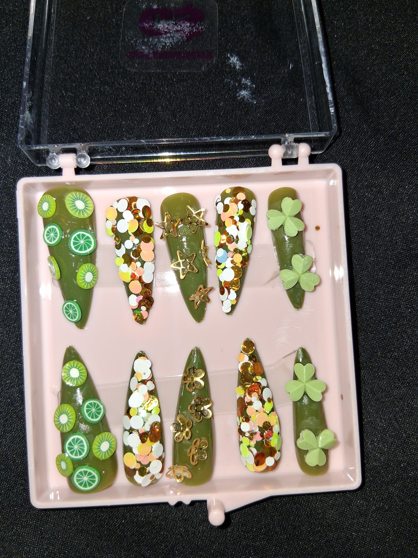 COCOMONEY NAILS CUSTOM ONE OF A KIND PIECES WITH NAIL BAG AND FREE GIFTS ACRYLIC