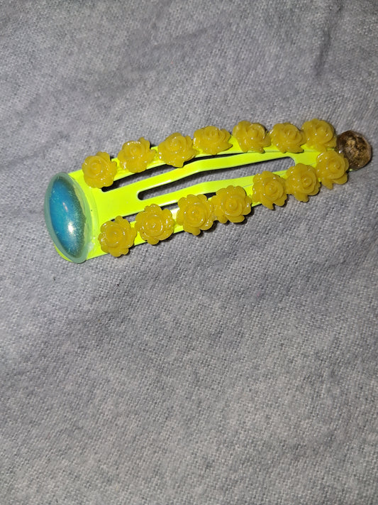 COCOMONEY HAIR CLIP 3INCH CUSTOM 1 OF A KIND PIECE with gemstones