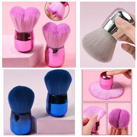 2pc Nail Art Dust Clean Brush,1PC Manicure Tool Nail Handle Brushes,Nail Brushes Remove Dust Powder for Acrylic Nails Makeup Brushes ,Manicure Brush Clean Up Tools Nail Art Brush Nail Brush For Cleaning Fingernails material ABS