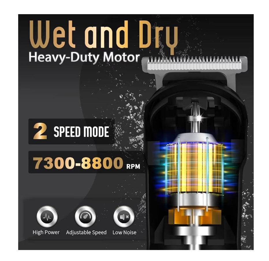 Beard Trimmer for Men, Waterproof Electric Razor for Nose, Body, Face & Mustache, Cordless Hair Clippers Shavers Grooming Kit, Gifts for Men Husband Father