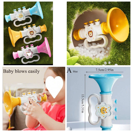 1pc Horn Toy With Whistle Function, Fun Wind Instrument Toy 3 and up abs